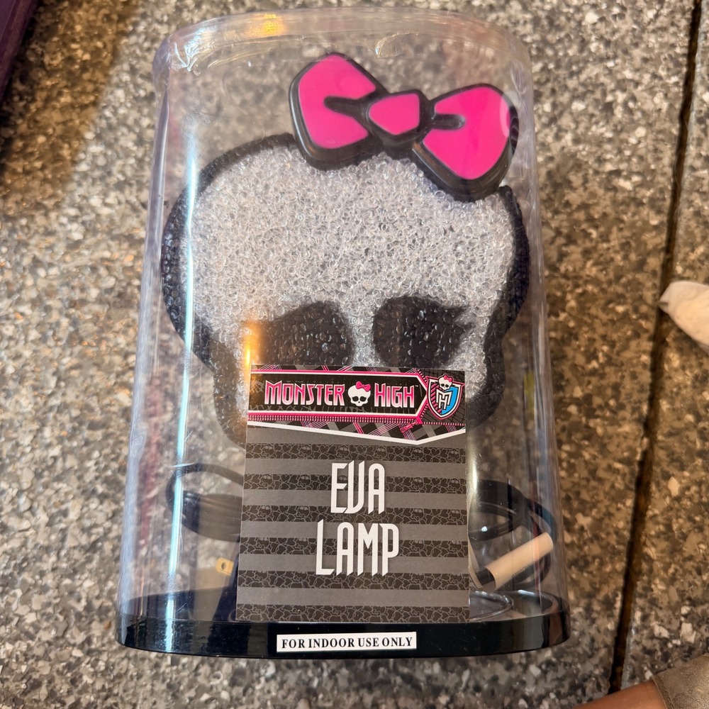 Monster High Skullette EVA Lamp Pink Bow Skull Mood Light NIB G1 Mattel